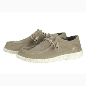 Hey Dude Men's Beige Wally Stretch Casual