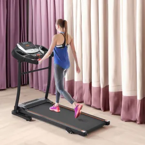 Home folding treadmill with pulse sensor, 2.5-horsepower silent brushless motor, 3-level tilt, 12 preset programs