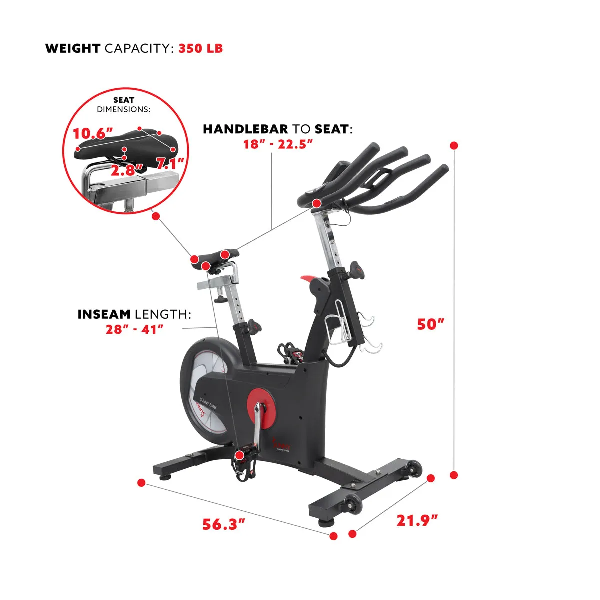 Kinetic Rear Flywheel Drive Indoor Cycling Bike