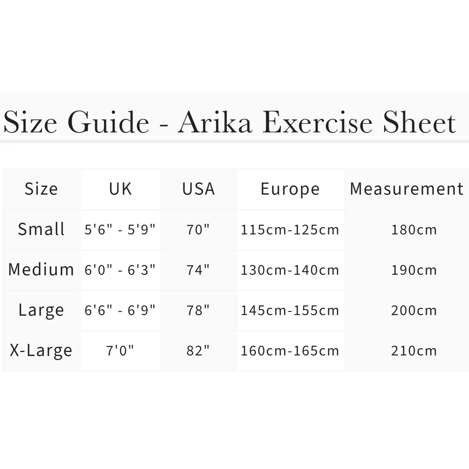 LeMieux Arika Exercise Sheet