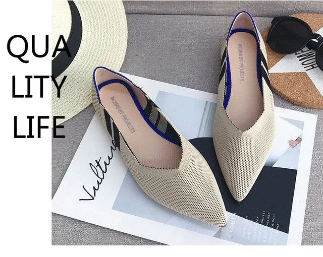 Loafers shoes Soft Sole 3D Wool Knitted Pregnant Moccasins women