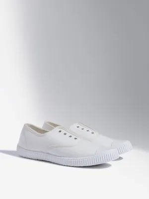 LUNA BLU White Canvas Shoes