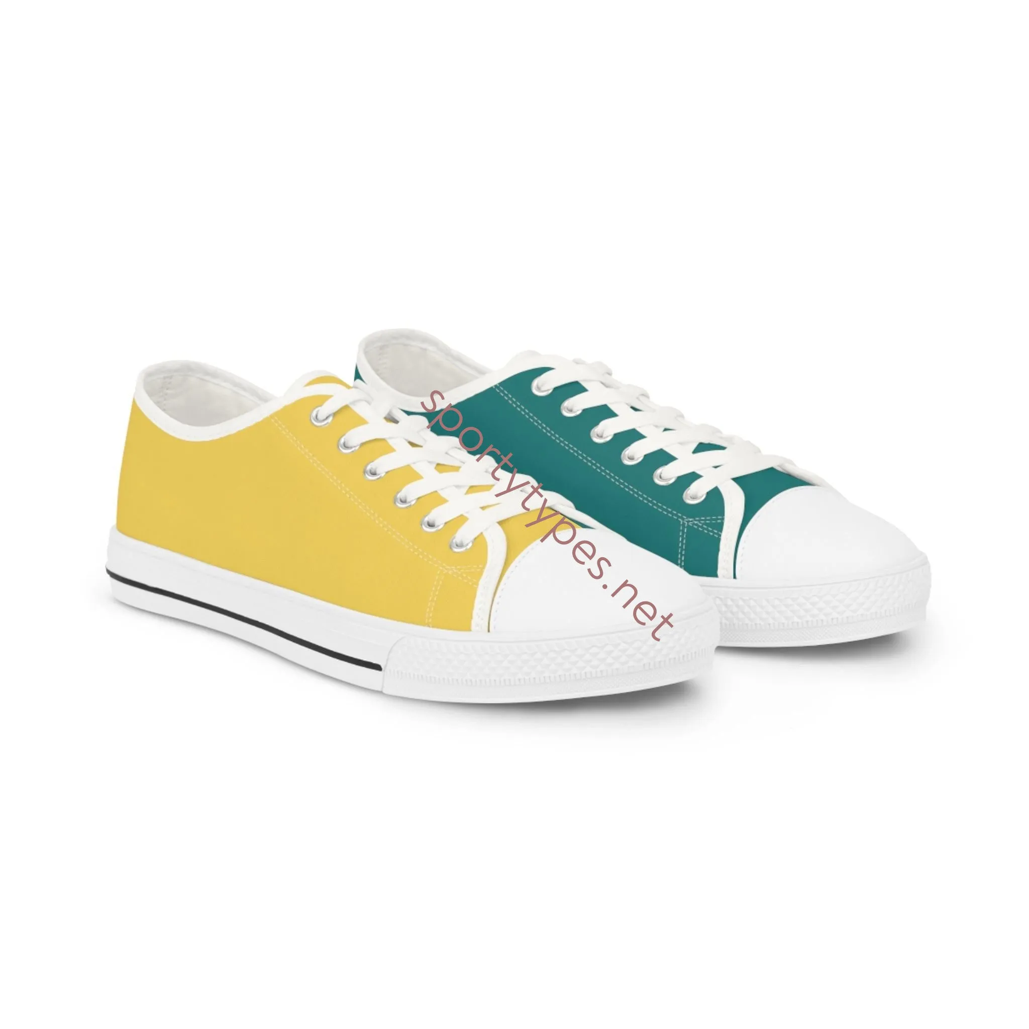 Men's Teal & Mustard Low Top Sneakers