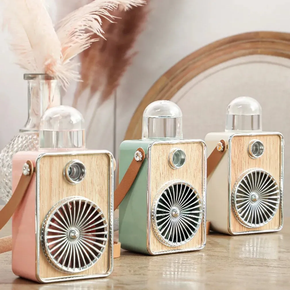 Mini Retro Rechargeable Mist Cooling Fan