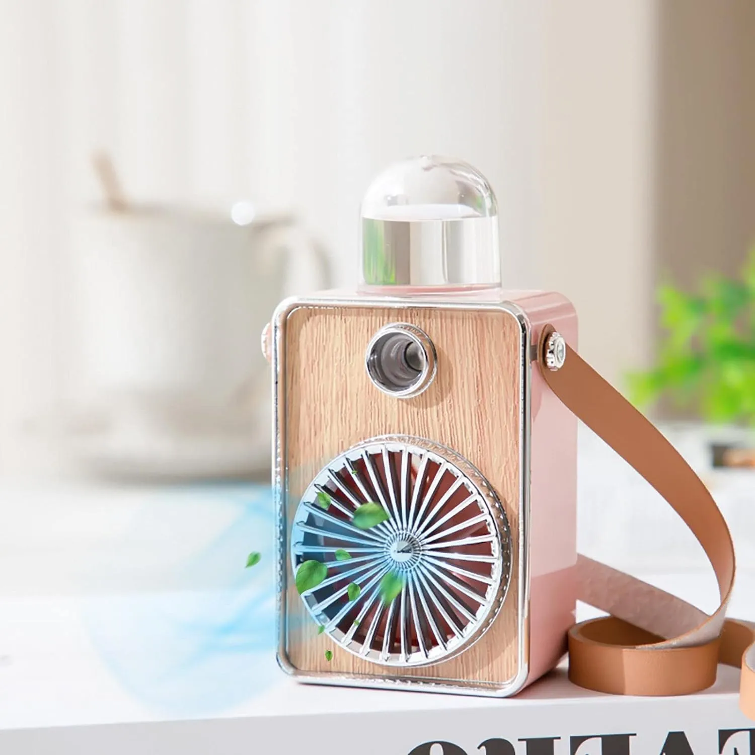 Mini Retro Rechargeable Mist Cooling Fan