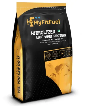 MyFitFuel Hydrolyzed Whey Protein Powder | 1 Kg, 30 Servings (Unflavoured) | Pre Digested Protein