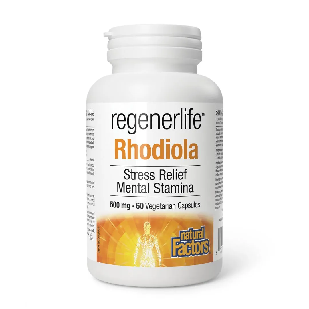 Natural Factors Regenerlife Rhodiola 500mg (60vcaps)