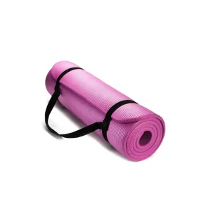 NBR Non-Slip Yoga Mat 1.5CM, Pink, with Strap - Verpeak