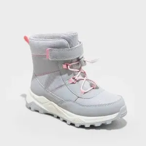 New - Girls' Noah Hiker Winter Boots - Cat & Jack Gray 13