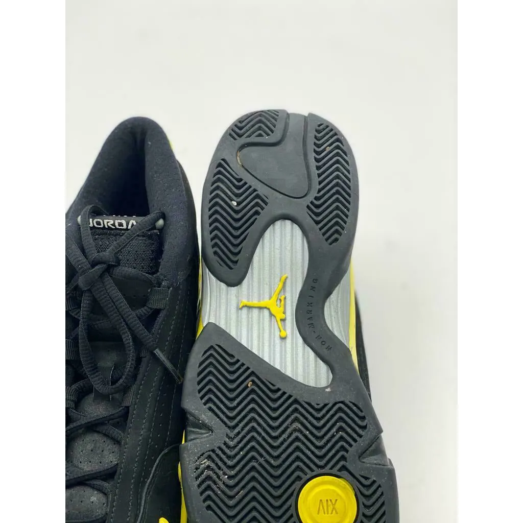 Nike Air Jordan 14 Retro GS Thunder Black Yellow 487524 070 shoes Sz 6.5Y