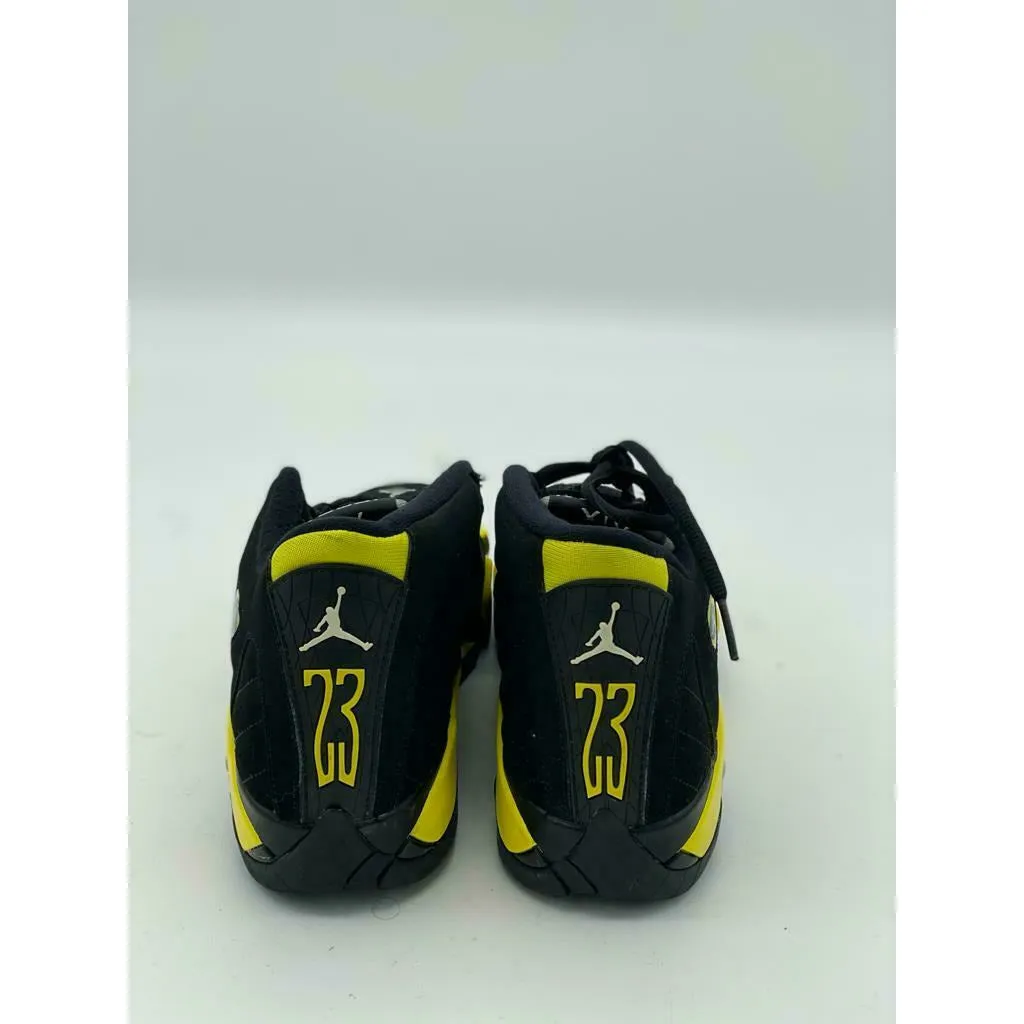 Nike Air Jordan 14 Retro GS Thunder Black Yellow 487524 070 shoes Sz 6.5Y