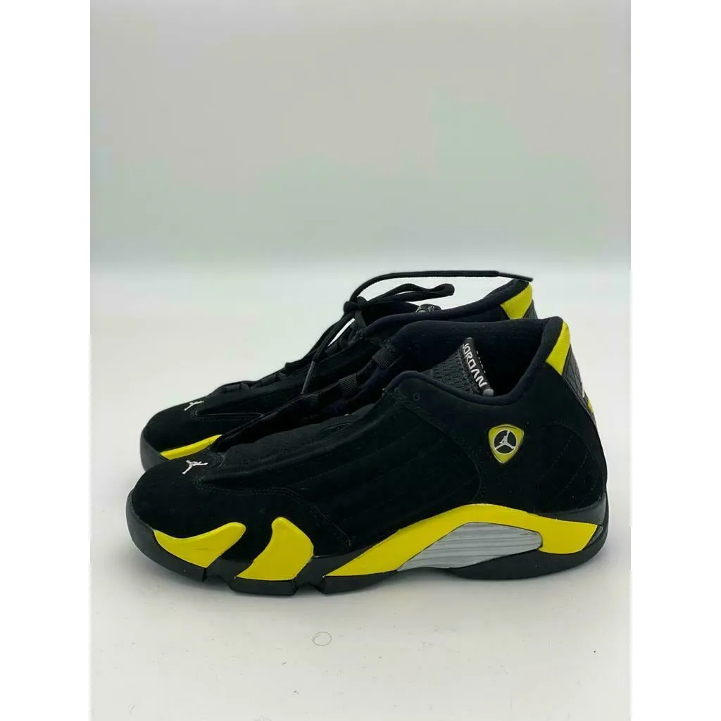 Nike Air Jordan 14 Retro GS Thunder Black Yellow 487524 070 shoes Sz 6.5Y