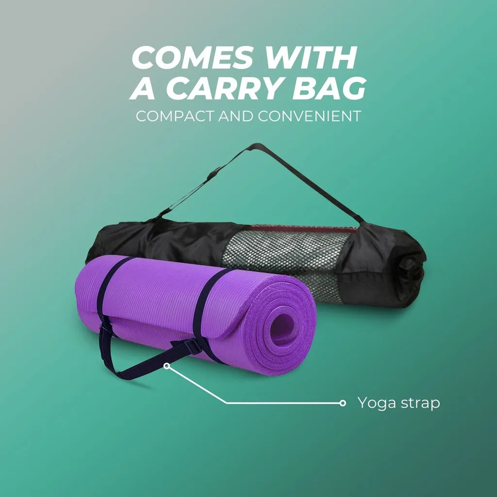 Non-Slip High-Density NBR Yoga Mat 1.5CM Purple Verpeak