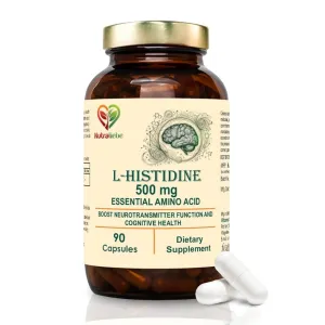 NutraLiebe L-Histidine 500mg - Essential Amino Acid, 90 Capsules for Protein Synthesis and Tissue Repair