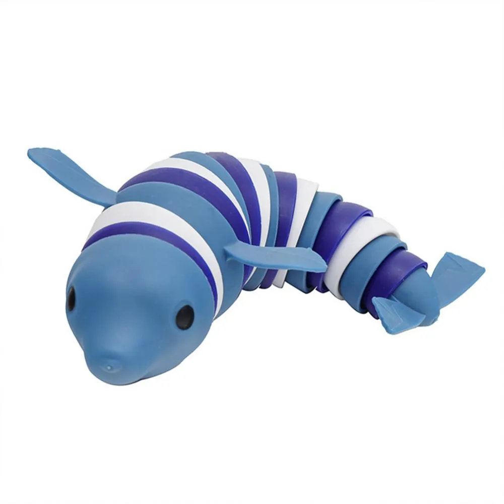 Ocean Shark Dolphin Decompression Fun Squeeze Toy Children's Educational Caterpillar Stress Relief Toy Adult Birthday Gift