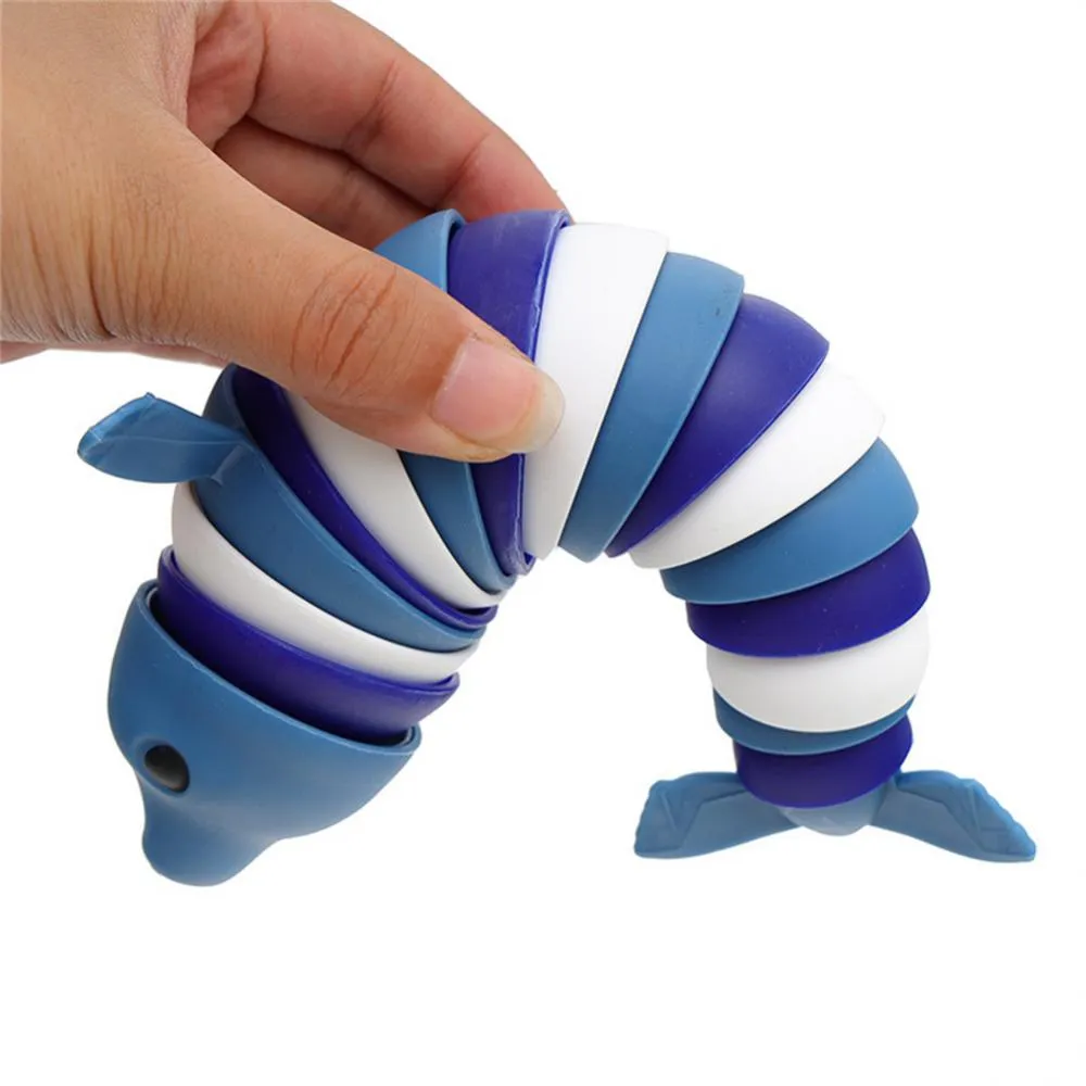 Ocean Shark Dolphin Decompression Fun Squeeze Toy Children's Educational Caterpillar Stress Relief Toy Adult Birthday Gift