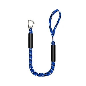 Pier Stainless Steel Clamp Boat Rope Accessories PWC Built-In Buffer Kayak Mooring Cable(Blue White Black)