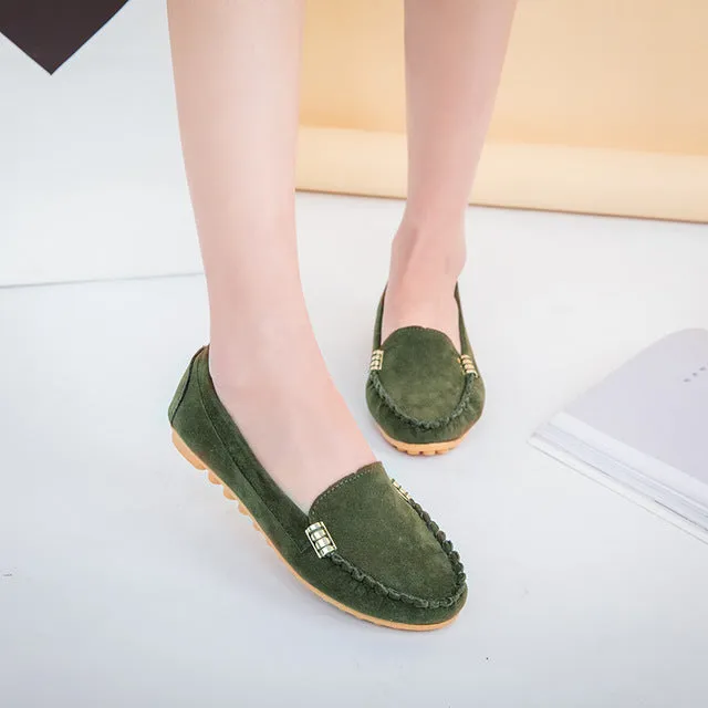 Plus Size 35-43 Women Flats shoes 2019 Loafers Candy Color Slip on Flat Shoes Ballet Flats Comfortable Ladies shoe zapatos mujer