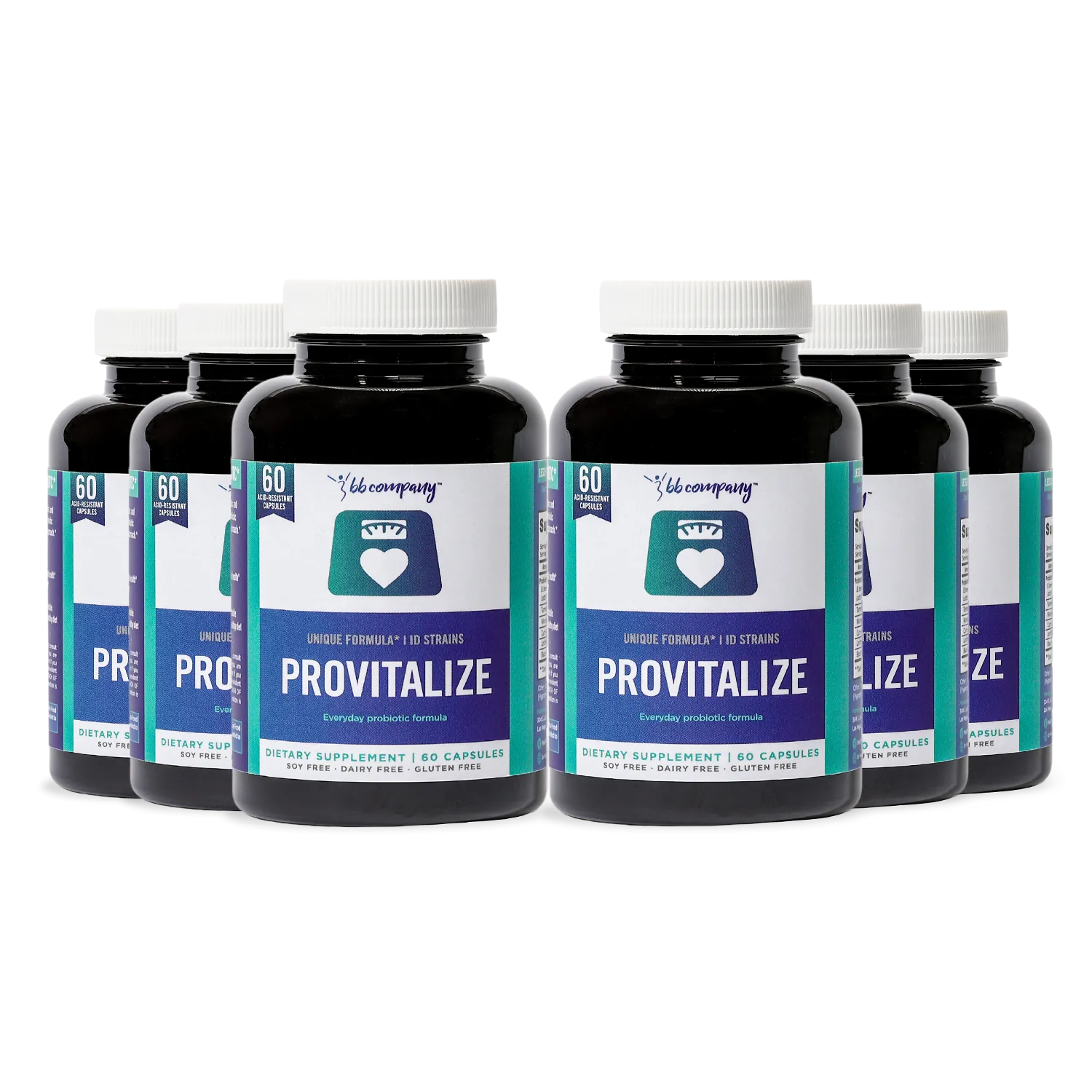 Provitalize (6 Bottles) - Probiotic Supplement For Menopause Symptoms (360 Capsules) - new