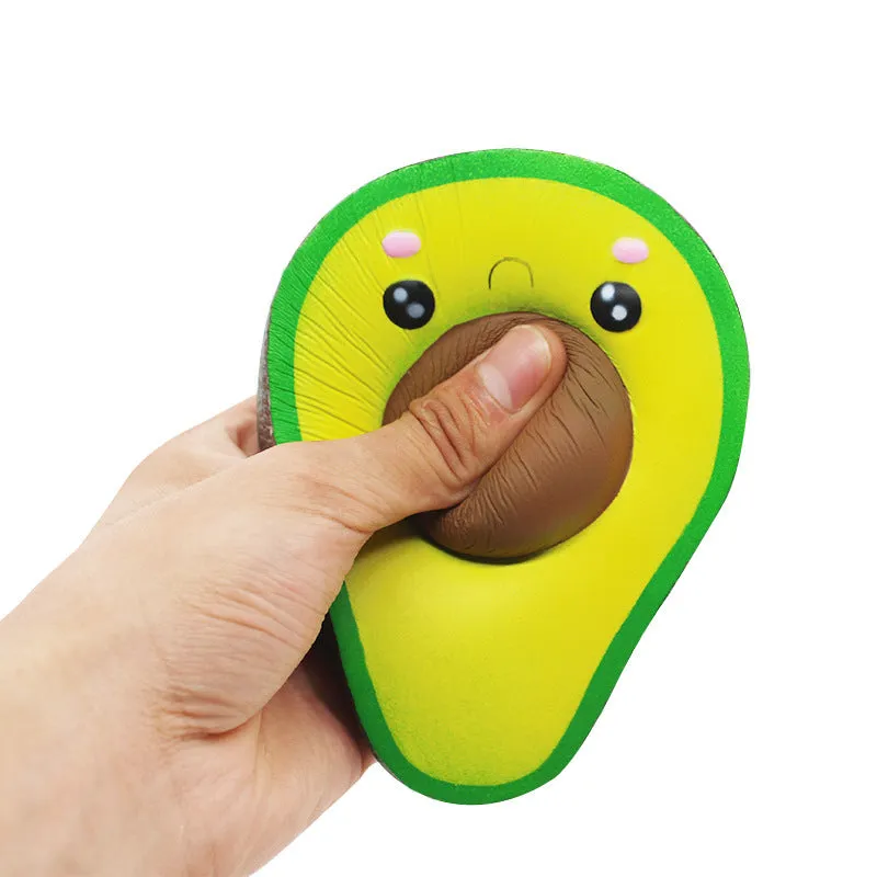 PU Squishy Toys Emulational Fruit Avocado Squeezing Toy Squeeze Children Vent Pressure Reduction Toy