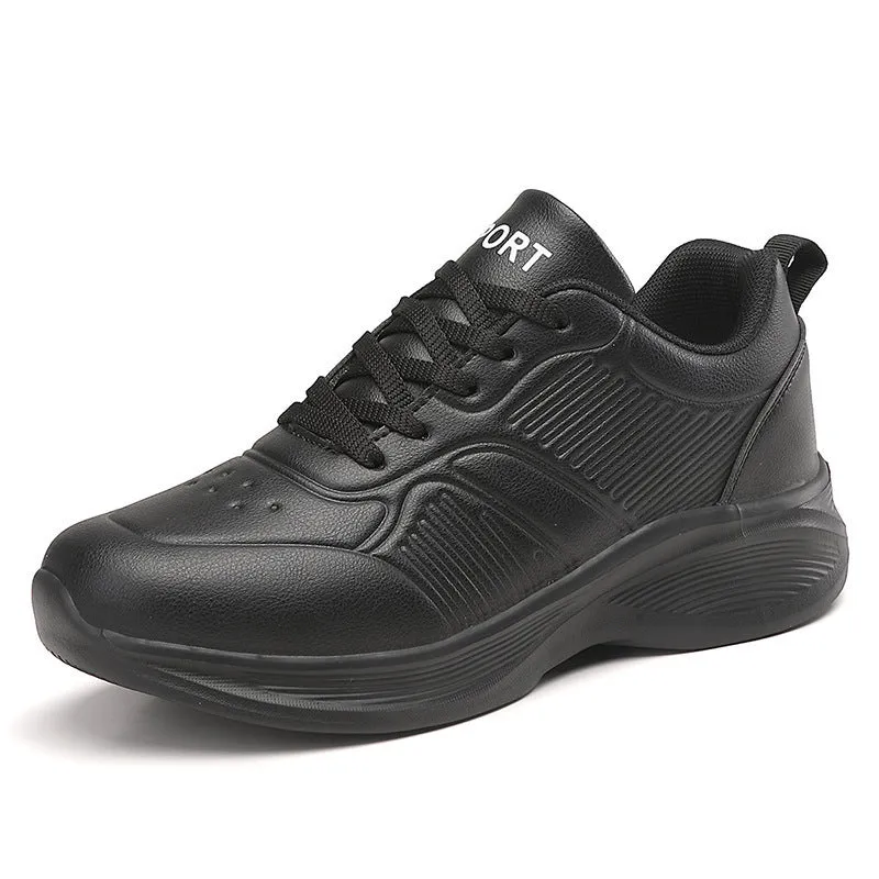 Pure Black Sneakers Women's Autumn