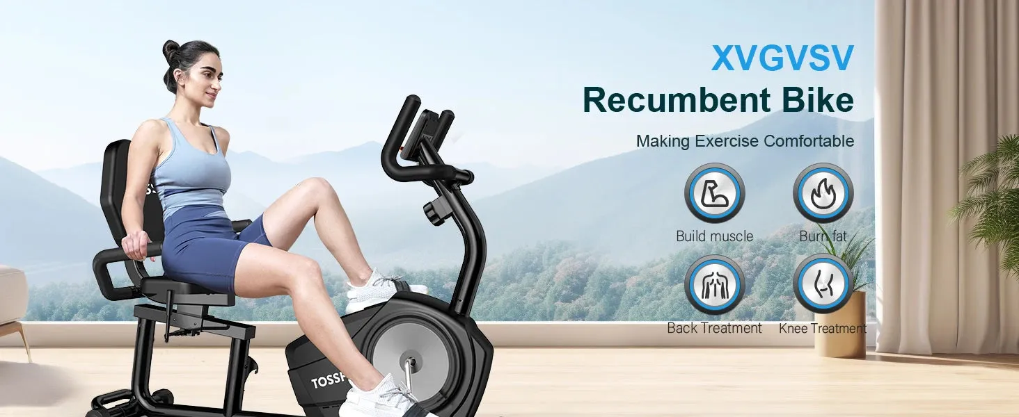 Recumbent Exercise Bike - 16-Level Resistance for Stroke Recovery