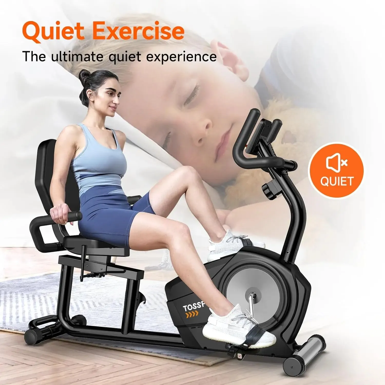 Recumbent Exercise Bike - 16-Level Resistance for Stroke Recovery