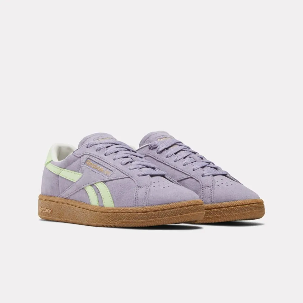 Reebok Footwear Women Club C Grounds UK Shoes DUSKPURPLE/ASTROLIME/GUM