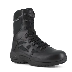 Reebok RB8877 Men's Rapid Response Waterproof Tactical Boots - Side Zip - Black