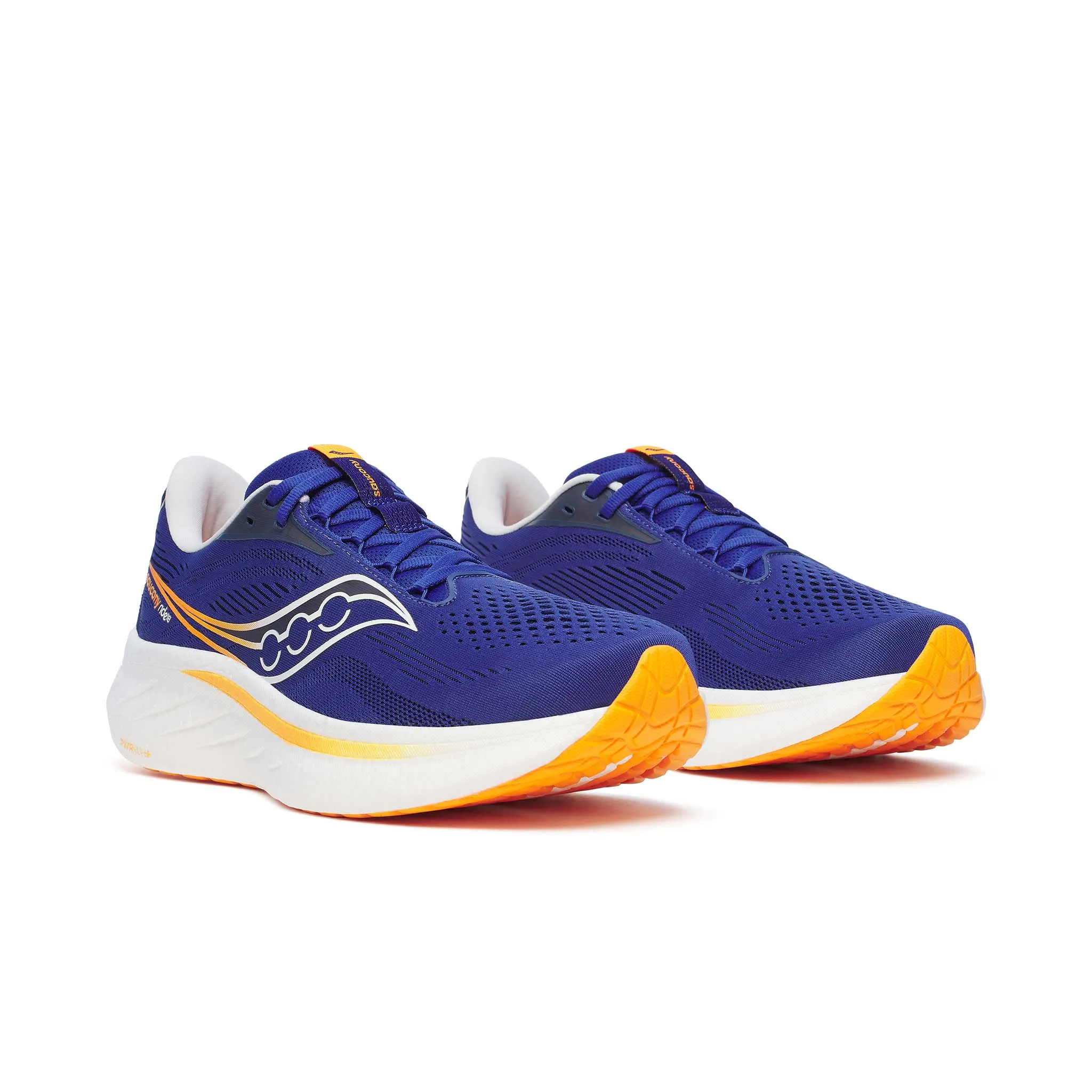 Saucony | Men's Ride 18 Running Shoes - Azurite/Peel