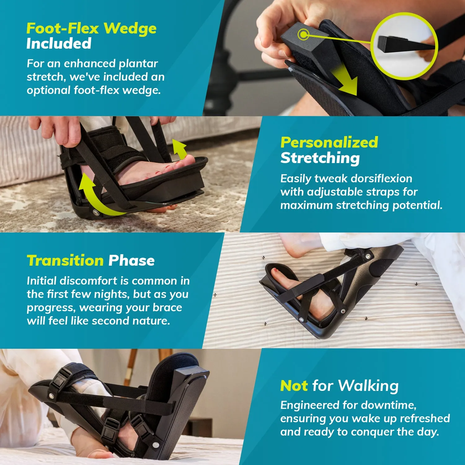 Sleeping Stretch Boot for Plantar Fascia, Achilles Tendonitis & Heel Spur Treatment