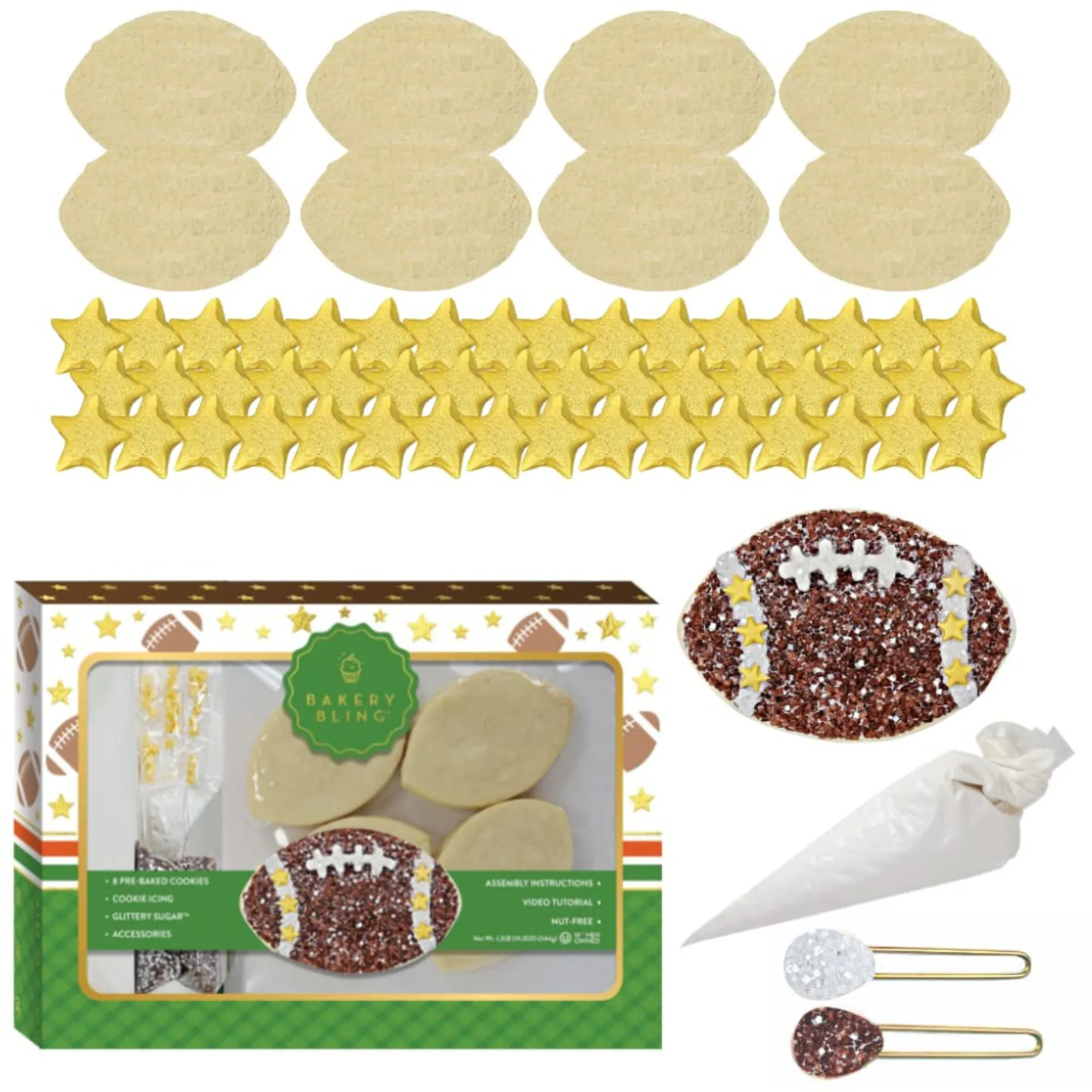 Sports Fan Designer Decorating Bundle (Cookie Kit, Cake Decor   Cupcake Kit)