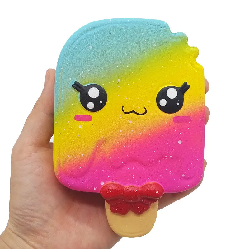 Squishy Slow Rebound Decompression Ice Cream Bite Simulation Rainbow Cake Slow Rebound Christmas Toy