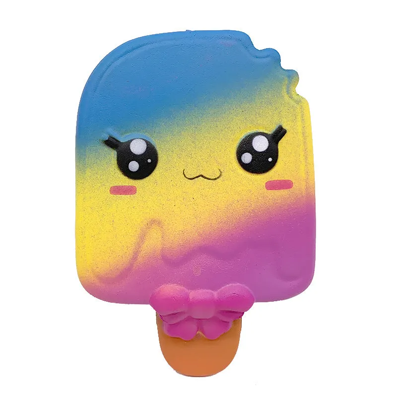 Squishy Slow Rebound Decompression Ice Cream Bite Simulation Rainbow Cake Slow Rebound Christmas Toy