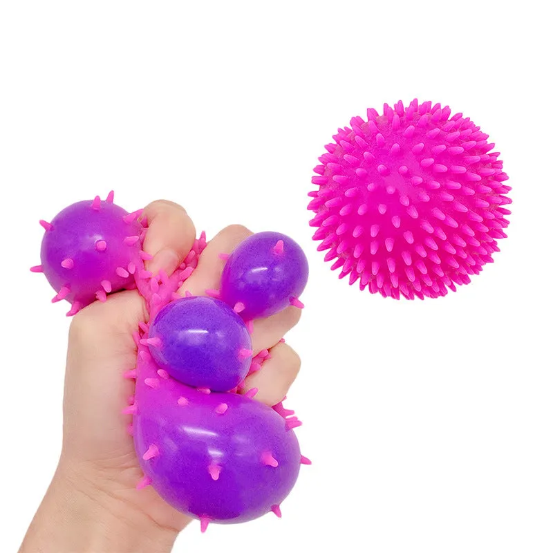 Stress Relief Hand Pinch Squeeze Pressure Relief Toy TPR Decompression Anti-Anxiety Burr Vent Stress Relief Ball