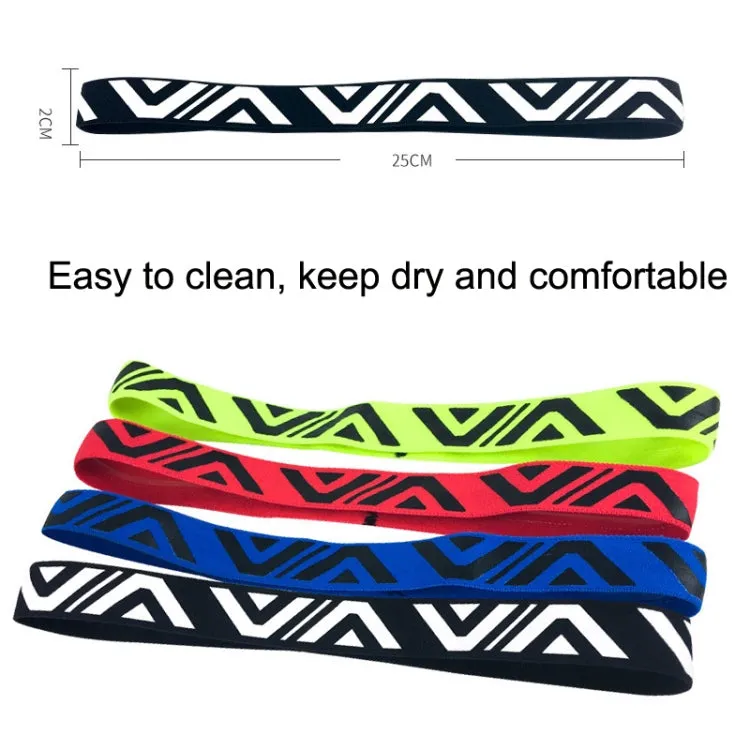 Summer Sports Fitness Yoga Headband Sweat-absorbing Non-slip Sweatband(White Green)