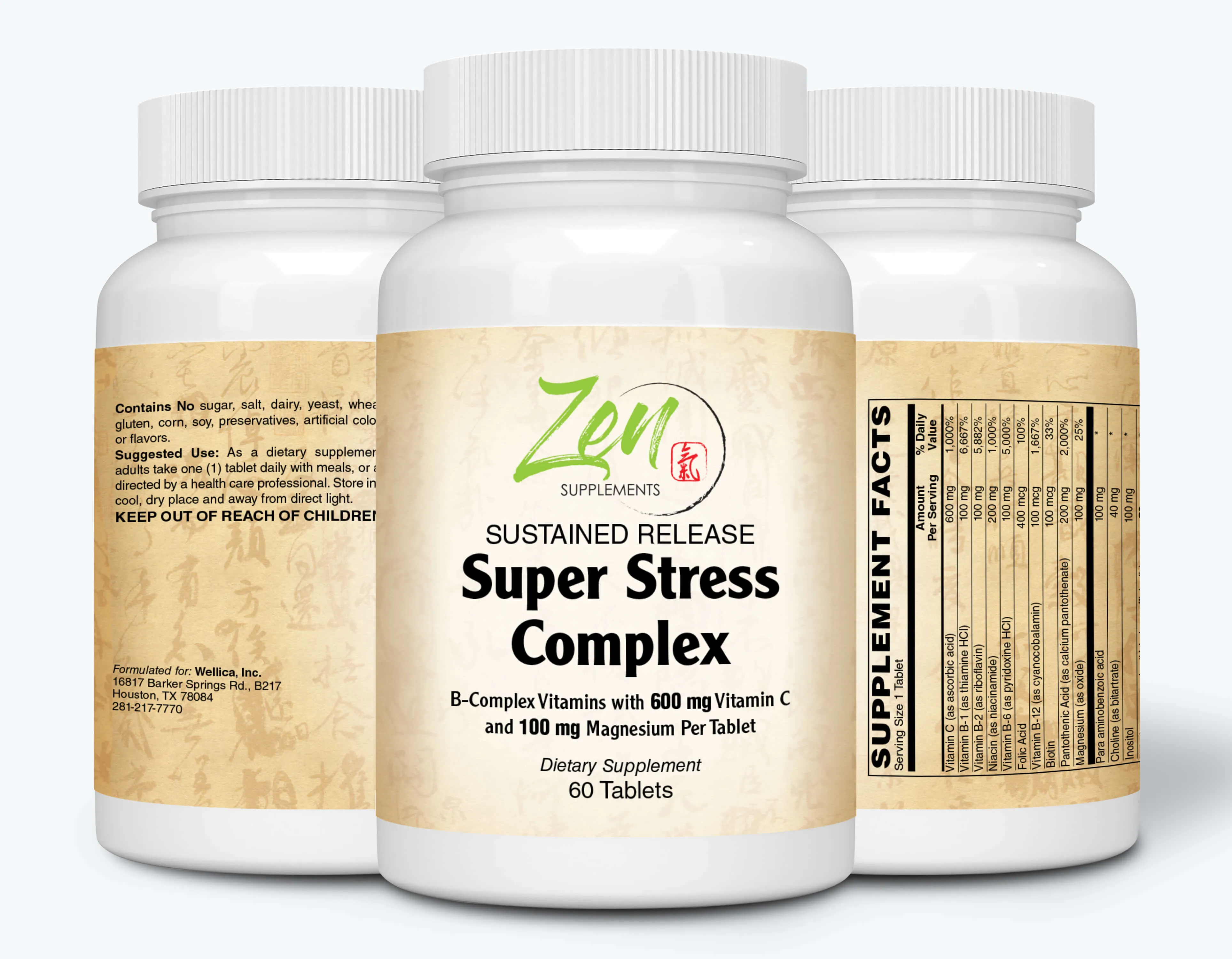 Super Stress Complex Multi - With B Vitamins & Calming Herbs - 60 Tabs