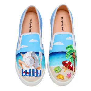 THE QUIRKY NAARI Beach Breeze Slipons For A Stylish Touch | Blue | 4 UK