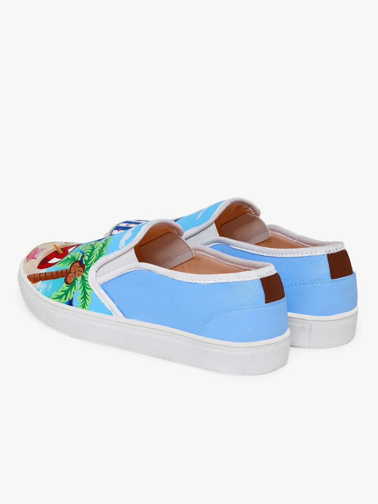 THE QUIRKY NAARI Beach Breeze Slipons For A Stylish Touch | Blue | 4 UK