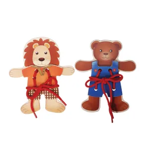 Threading Bear and Lion (pack of 2)