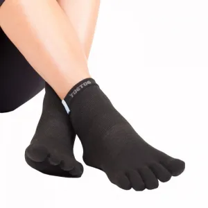 ToeToe Outdoor Sport Liner Socks OVER Ankle - Black