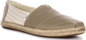 Toms Alpargata Rope Strip In Beige For Women