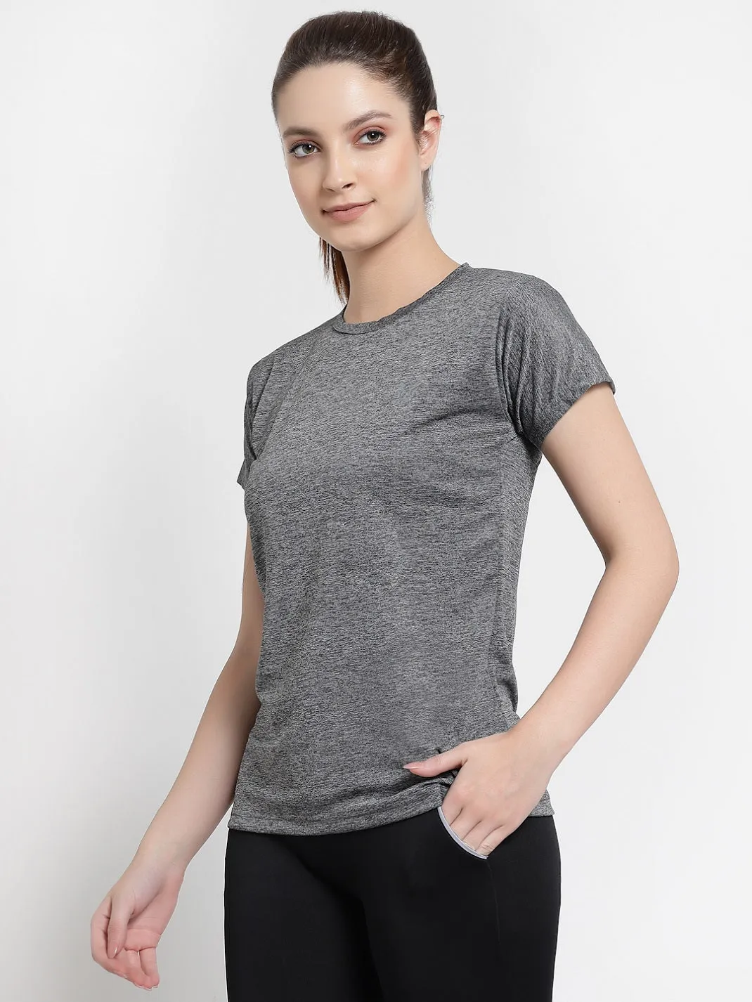 UZARUS Women's Regular Fit Sports Gym T-Shirt