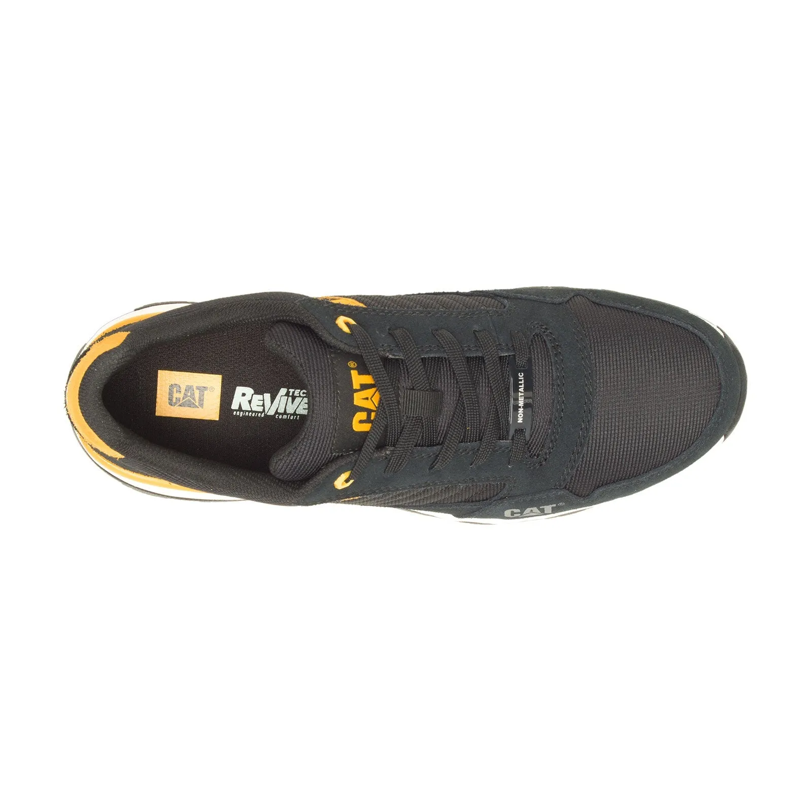 Venward Composite-Toe Work Shoe Black/Cat Yellow