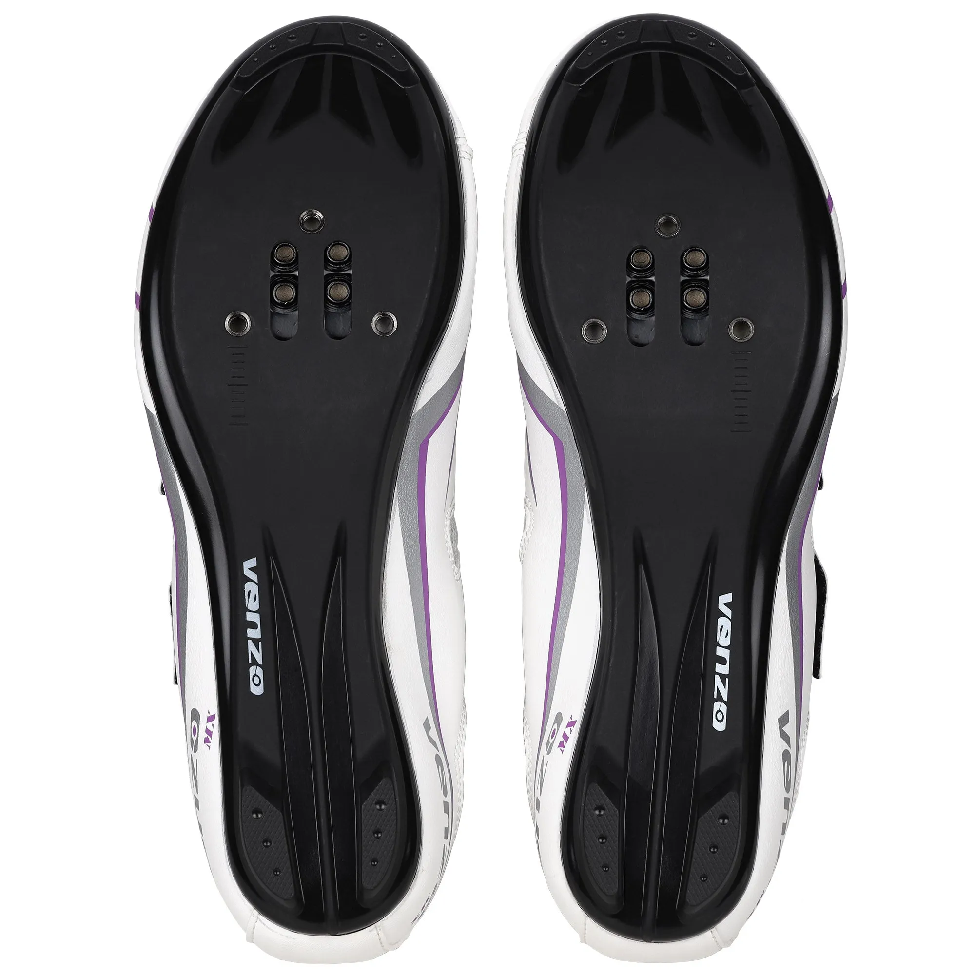 Venzo Bike Bicycle Women's Ladies Cycling Riding Shoes - Compatible with Peloton,  SPD & Look ARC Delta - Perfect for Indoor Exercise Bikes & Indoor Road Racing  - with Delta Cleats - Size 41