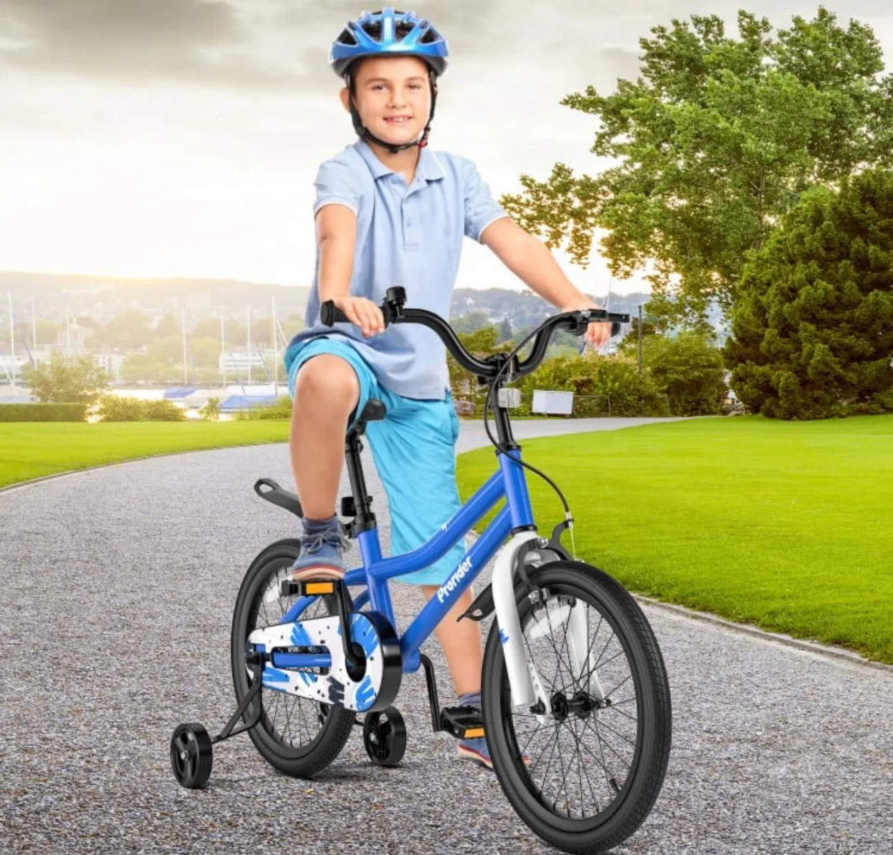 Very Cool 18” Kids Pedal Bicycle W Kickstand, Coaster Brake Ages 4-8 | Bell | Adjustable Seat | Easy Assembly | Removable Training Wheels | Anti-Slip Tires