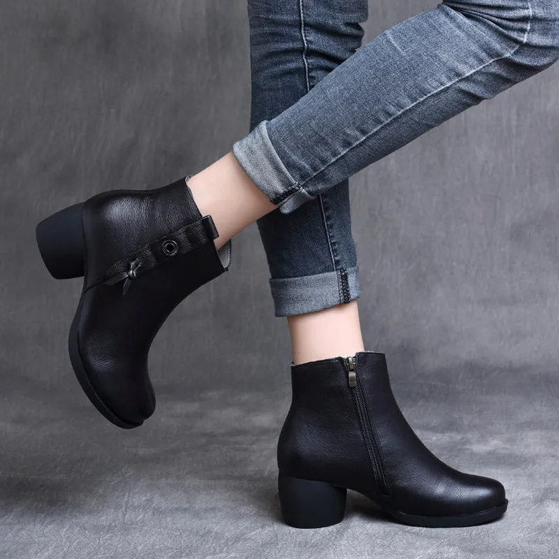 Winter Retro Comfortable Chunky Boots | Gift Shoes