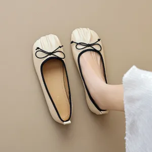 Women Minimalism Style Soft Leather Flats