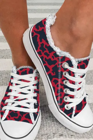 Women Red Base with Black Spots Casual Canvas Shoes