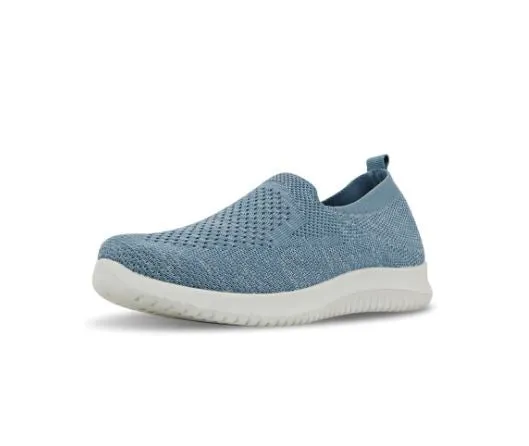 Womens Bellissimo Laken Light Blue Slip On Sneaker Shoes